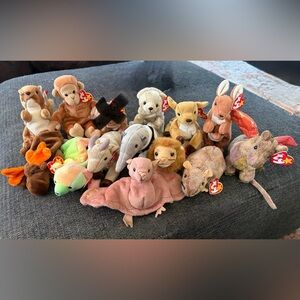 Ty Beanie Babies Animal Plush Collection - Brown, Tan, Cream